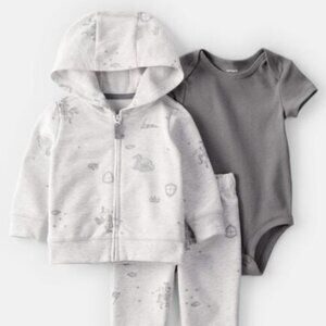 NWT CARTERS BABY BOY OUTFIT SET 3-Piece Knights Dragons Print Little Jacket Set